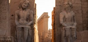 Luxor temple statues